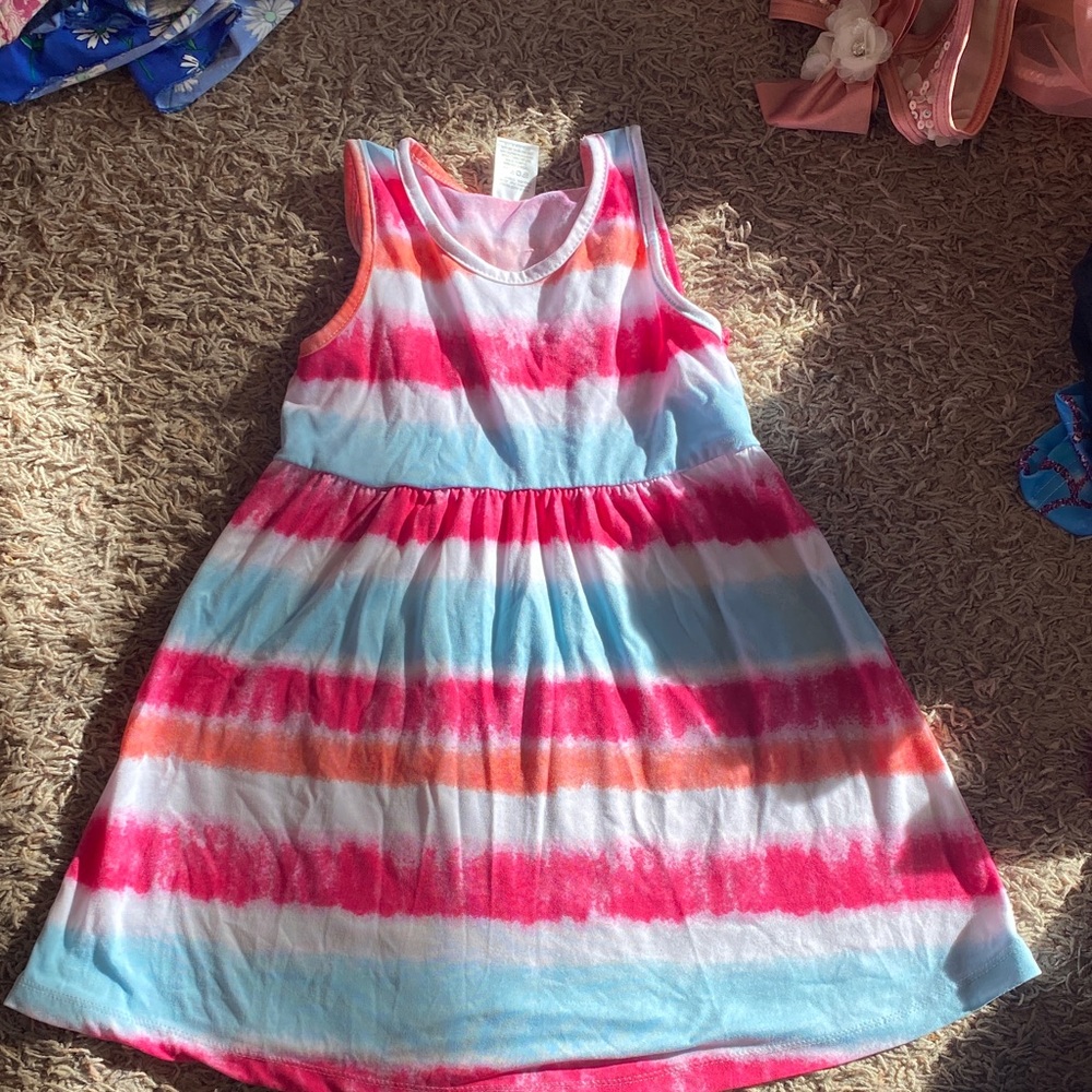 Colorful Striped Kids Dress 5